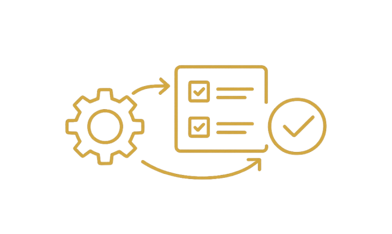 Icon: Automatisierung und klare Verantwortlichkeiten